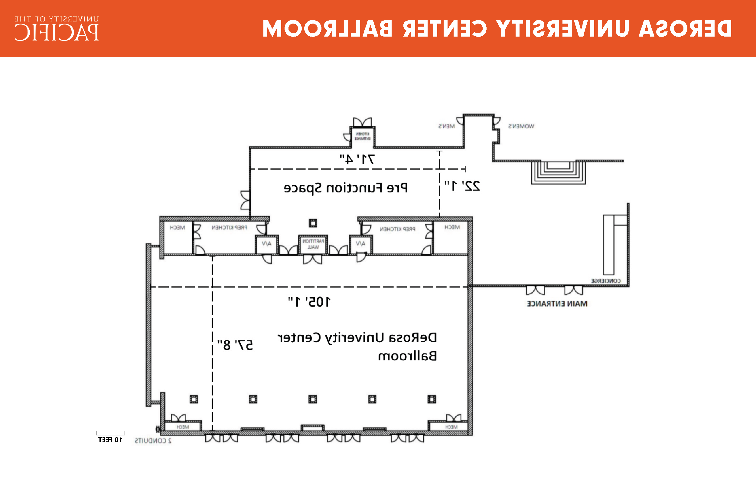 DeRosa University Center Ballroom floor plan